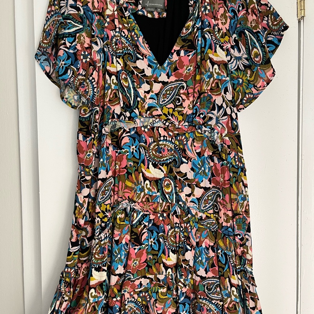 Anthropologie Paisley Floral Midi Dress - Multicolor